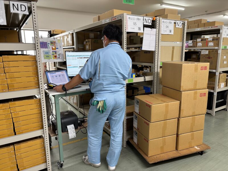 導入事例企業の入荷現場